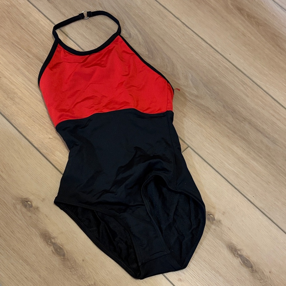 Mariia black and red halter ballet leotard (S) ♥️🖤